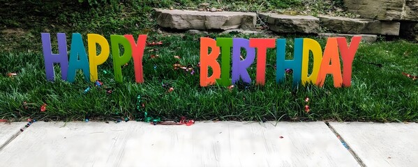 HAPPY BIRTHDAY yard sign 