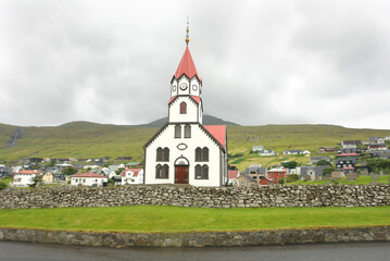 Sandavágur (Danish: Sandevåg)  -  a city on the south coast of the Faroese island of Vágar.