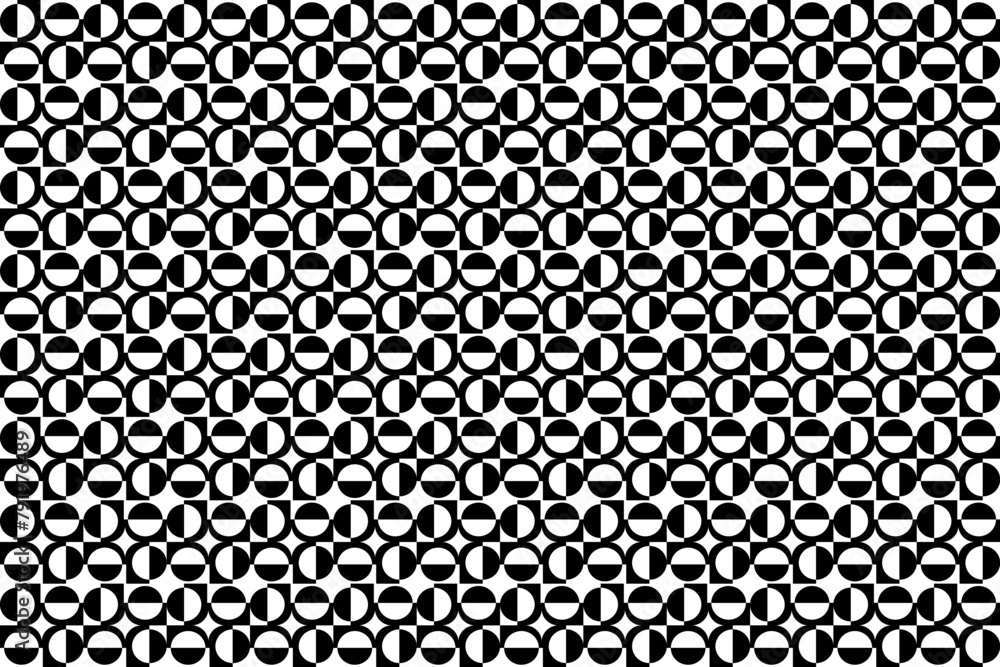 Aufkleber abstract seamless repeating pattern. black and white seamless geometric textile pattern. abstract mo