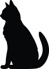 Cymric Cat silhouette