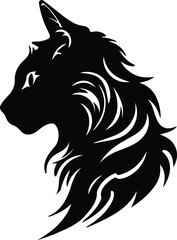 Fototapeta premium Cymric Cat silhouette