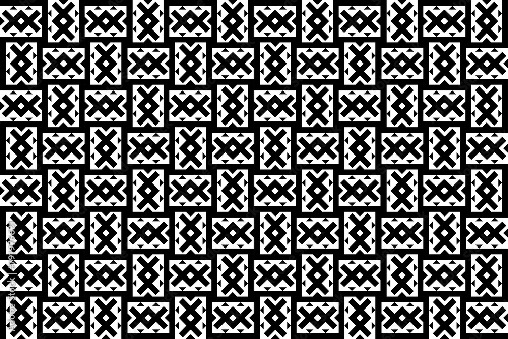 Poster abstract seamless repeating pattern. black and white seamless geometric textile pattern. abstract mo
