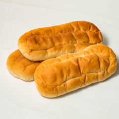 Fresh butter buns for breakfast isolated,Sweet  butter bun background. 
