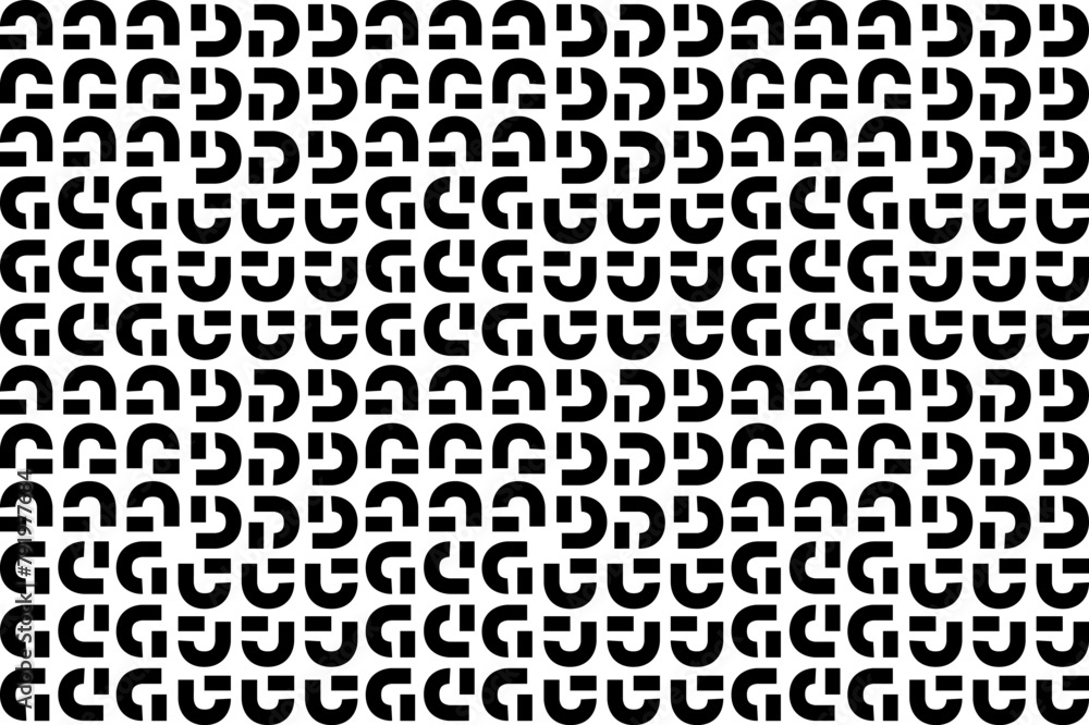 Aufkleber abstract seamless repeating pattern. black and white seamless geometric textile pattern. abstract mo
