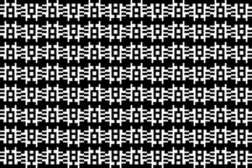 Abstract seamless repeating pattern. Black and white seamless geometric textile pattern. Abstract mosaic tile wallpaper decor.