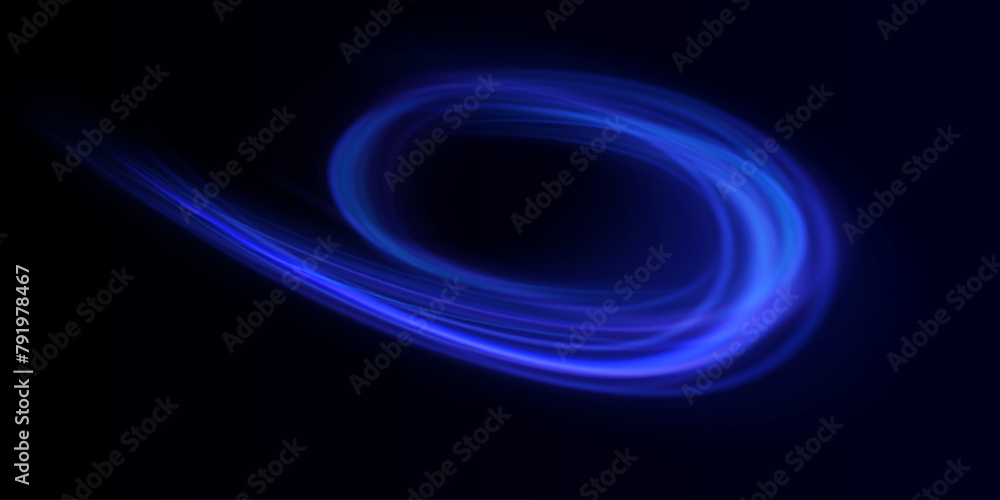Poster futuristic dynamic motion technology. blue speed lines, light effect. abstract neon color glowing li