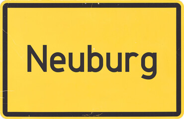 Ortsschild Neuburg - obrazy, fototapety, plakaty