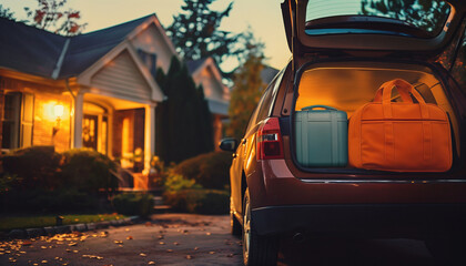 Evening Departure Road Trip Concept