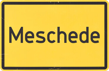 Ortsschild Meschede - obrazy, fototapety, plakaty