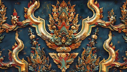 Fototapeta premium Thai Pattern background