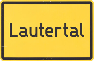 Ortsschild Lautertal - obrazy, fototapety, plakaty
