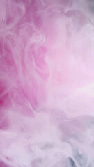 Fluid smoke. Paint water flow. Defocused pastel pink color silk haze cloud texture ink drop liquid splash art abstract background.