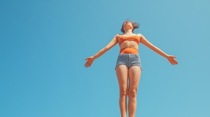 woman in bikini under the sky