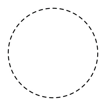 recommend clip art: Vector dashed circle flat icon. Flat illustration iconic design of dashed circle area, isolated on a white background. Vector illustration. Eps file 662.