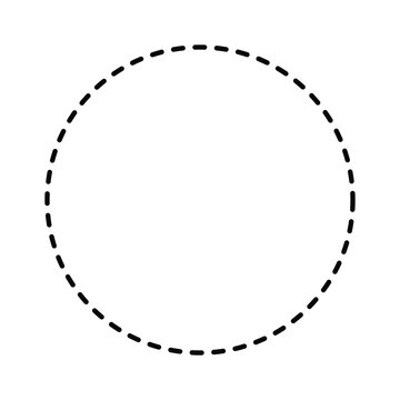recommend clip art: Vector dashed circle flat icon. Flat illustration iconic design of dashed circle area, isolated on a white background. Vector illustration. Eps file 663.