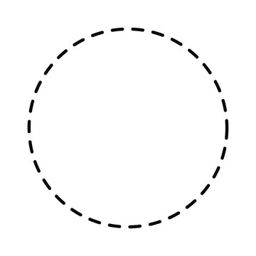 recommend clip art: Vector dashed circle flat icon. Flat illustration iconic design of dashed circle area, isolated on a white background. Vector illustration. Eps file 664.