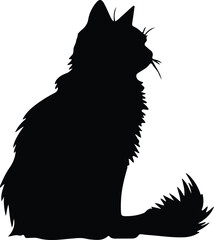 Nebelung Cat silhouette