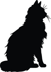 Norwegian Forest Cat silhouette
