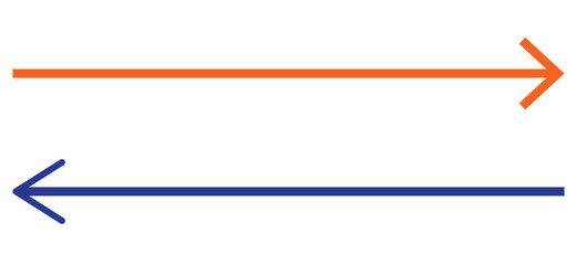 Obraz premium Horizontal long straight arrow signs. Black pointer, direction, position symbol and double arrow icon isolated on white background. Black horizontal double arrow. ,Direction Symbol ,PointerLogo