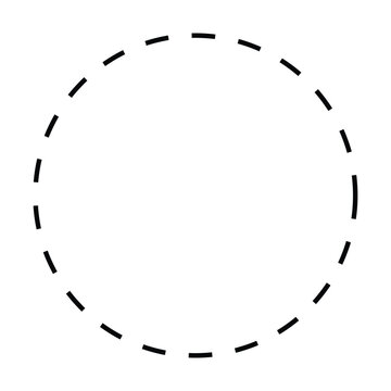recommend clip art: Vector dashed circle flat icon. dotted line circle. Dotted circular logo. Halftone fabric design. Abstract graphic element. Round cut line. Vector template. Vector illustration. Eps file 669.
