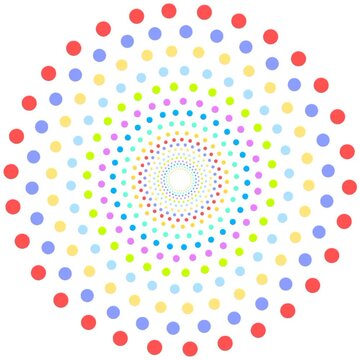 colorful dots round video background