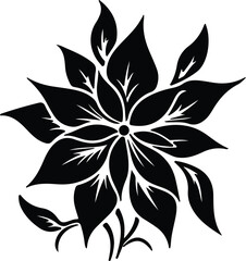 Fototapeta premium Poinsettia plant silhouette