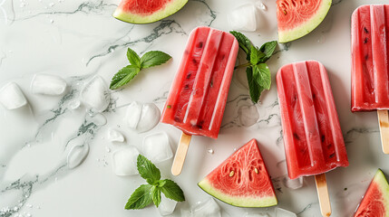 homemade watermelon popsicles