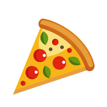 recommend clip art: Pizza tasty slice cartoon style on white background