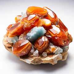 Agate Crystal, isolated on a white background