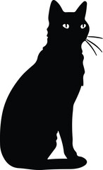 Snowshoe Cat silhouette