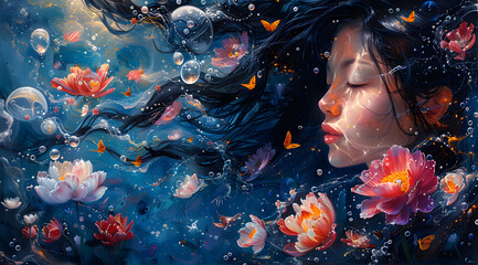 Submerged Symphony: Oil Painting Immortalizes Fantastical Underwater Explosion