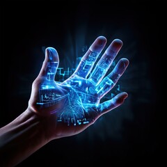 Naklejka premium 3d rendered illustration of a human hand
