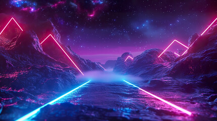 background outer border neon, illustration