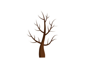 Vector icon - tree without leaves template. Nature, Park, Life