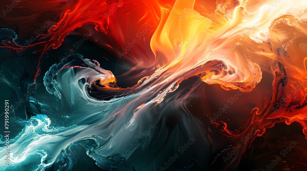 Poster abstract background created from geometric figures 2d background