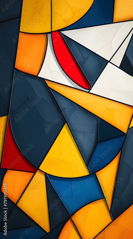 Poster abstract background created from geometric figures 2d background