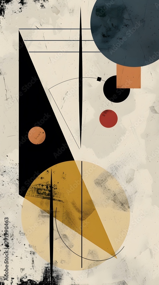 Poster abstract background created from geometric figures 2d background
