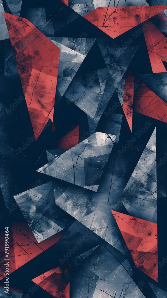 Poster abstract background created from geometric figures 2d background