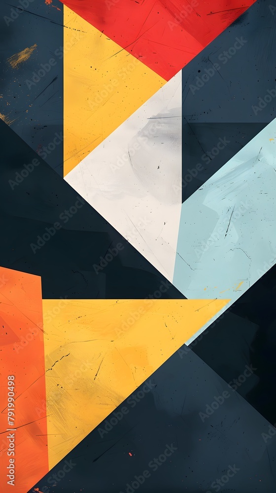 Poster abstract background created from geometric figures 2d background