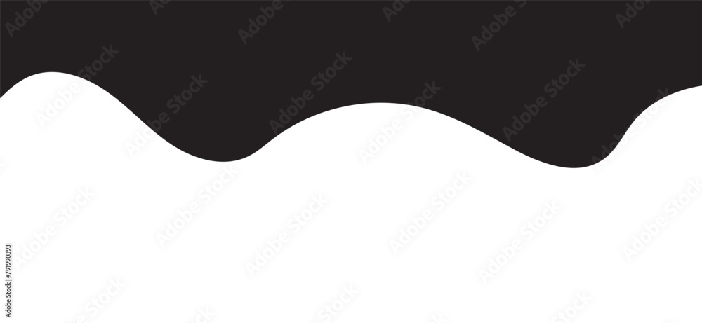 Poster separator header for app website, banners or posters. abstract design element for top. template curv
