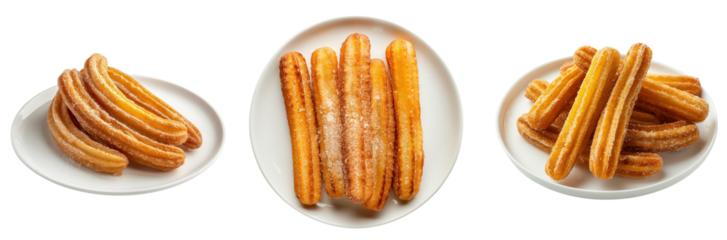 Churros, delicious Mexican dessert, PNG, transparent background