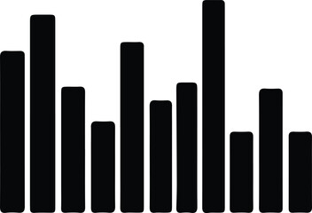Obraz premium Chart icon silhouette