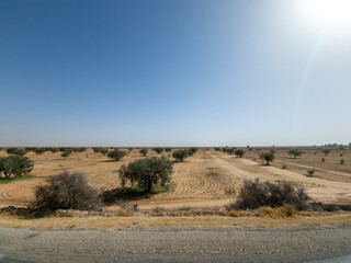 Sahara desert in Tunisia, North Africa. Beautiful landscape sand and dunes.	