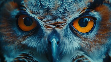 Owl eyes close-up.