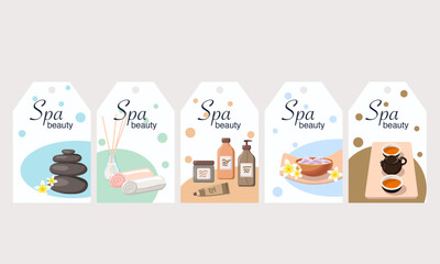 Spa Salon Postcard Tags Relax and Rejuvenate