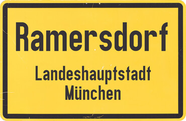 Ortsschild München Ramersdorf