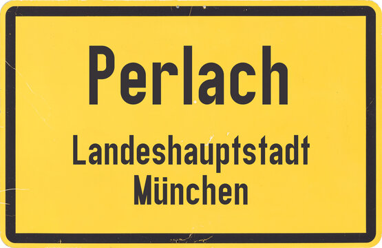 Ortsschild M&uuml;nchen Perlach