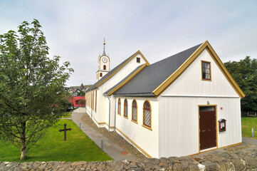 T&oacute;rshavn Cathedral  church of the Faroe Islands, on Tinganes in the old town of T&oacute;rshavn
