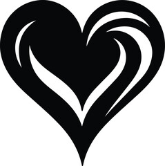 Heart icon silhouette