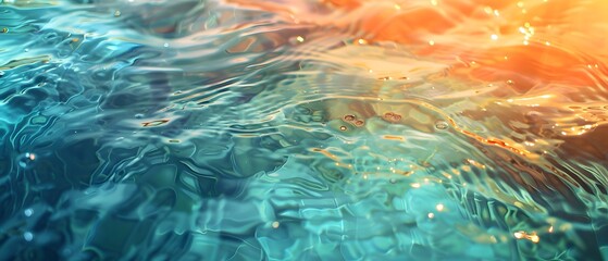 Fancy summer banner with water close up